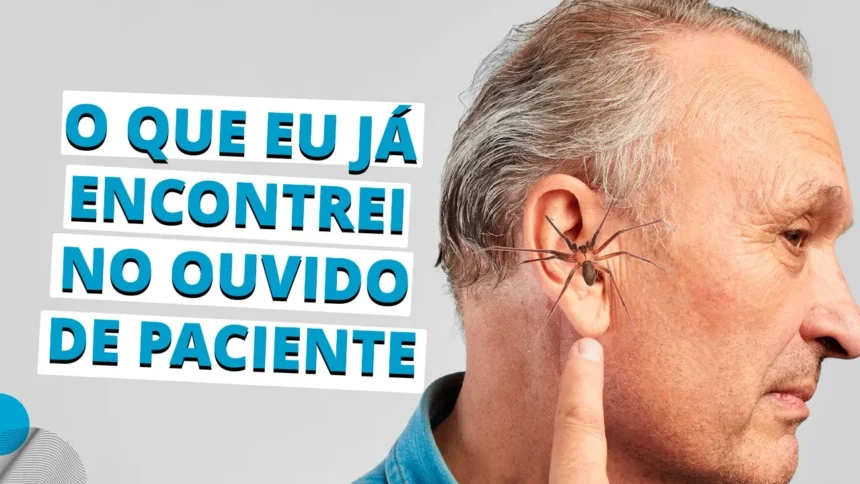 aranha barata inseto no ouvido cera cerume lavagem de ouvido, tirar cera otorrino em Curitiba otorrinolaringologista Hospital IPO